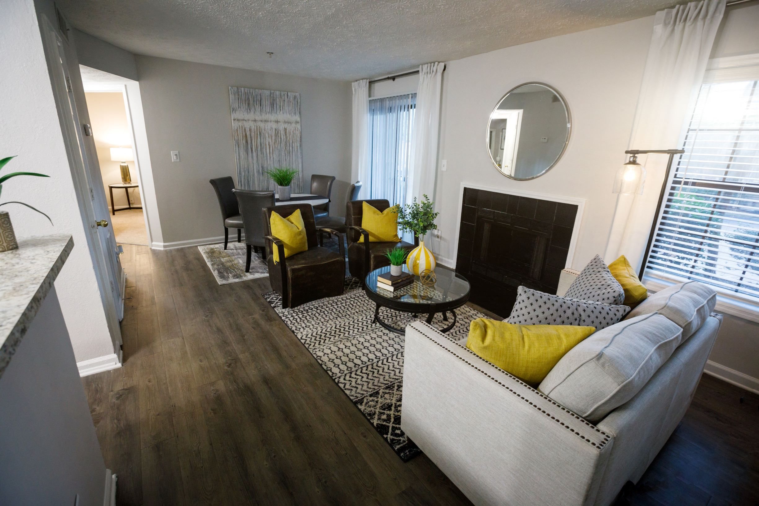 Open-Concept Living Room at The Avenues of North Decatur in Decatur, GA.